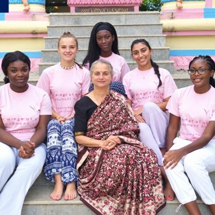 WOHAA students visiting an education project in India