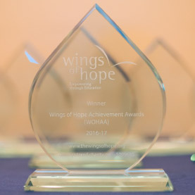 WOHAA students celebrating at the awards